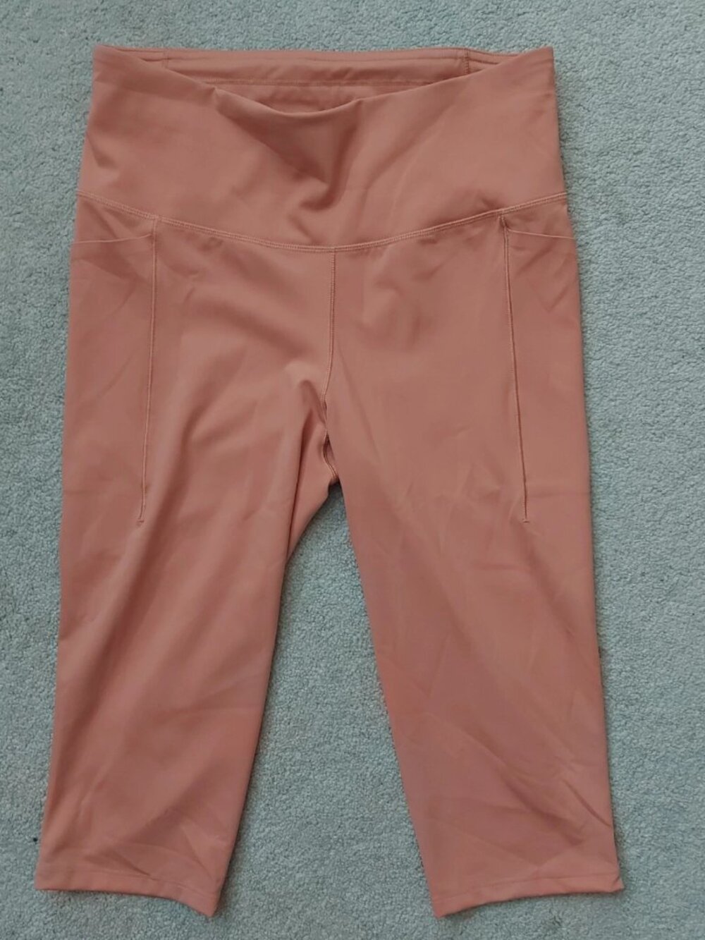 CALIA PowerMove Knee Crop Leggings Womens Medium Apricot Aura WAX12374